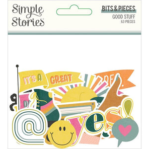 Scrapbooking  Simple Stories Good Stuff Bits & Pieces Die-Cuts 63/Pkg ephemera
