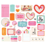 Scrapbooking  Simple Stories Heart Eyes Bits & Pieces Die-Cuts 33/Pkg Journal Ephemera