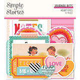 Scrapbooking  Simple Stories Heart Eyes Bits & Pieces Die-Cuts 33/Pkg Journal Ephemera