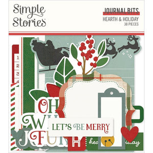 Scrapbooking  Simple Stories Hearth & Holiday Bits & Pieces Die-Cuts 38/Pkg Journal Ephemera