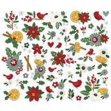 Scrapbooking  Simple Stories Hearth & Holiday Bits & Pieces Die-Cuts 50/Pkg Floral Ephemera