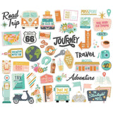 Scrapbooking  Simple Stories Let's Go! Bits & Pieces Die-Cuts 48/Pkg Ephemera