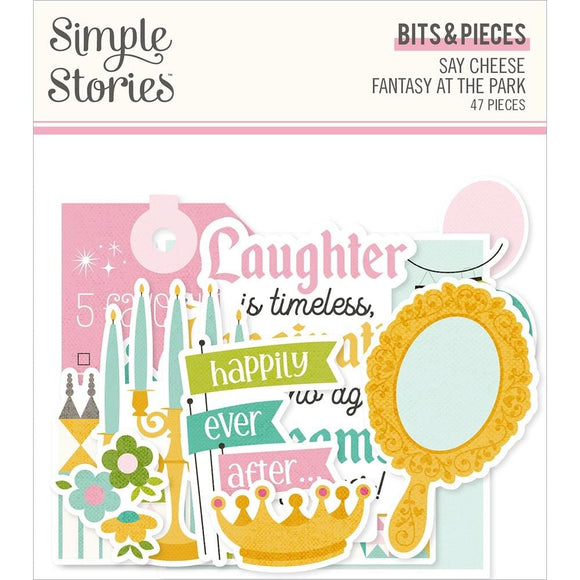 Scrapbooking  Simple Stories Say Cheese Fantasy At The Park Bits & Pieces Die-Cuts 47/Pkg Ephemera