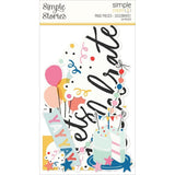 Scrapbooking  Simple Stories Simple Pages Page Pieces Celebrate! 18pk Ephemera