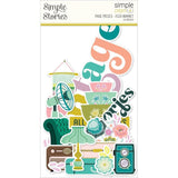 Scrapbooking  Simple Stories Simple Pages Page Pieces Flea Market 16pk ephemera