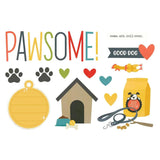 Scrapbooking  Simple Stories Simple Pages Page Pieces Pet Shoppe Dog 13pk Ephemera