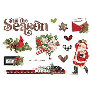Scrapbooking  Simple Stories Simple Pages Page Pieces Simple Vintage Christmas Lodge 13pk Ephemera