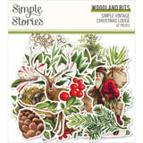 Scrapbooking  Simple Vintage Christmas Lodge Woodland Bits & Pieces Die-Cuts 42/Pkg Ephemera