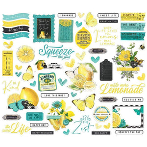 Scrapbooking  Simple Vintage Lemon Twist Bits & Pieces Die-Cuts 60/Pkg Ephemera