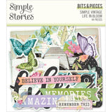 Scrapbooking  Simple Vintage Life In Bloom Bits & Pieces Die-Cuts 44/Pkg Ephemera