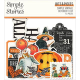 Scrapbooking  Simple Vintage October 31st Bits & Pieces Die-Cuts 61/Pkg Ephemera