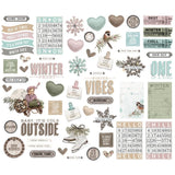 Scrapbooking  Simple Vintage Winter Woods Bits & Pieces Die-Cuts 57/Pkg Ephemera