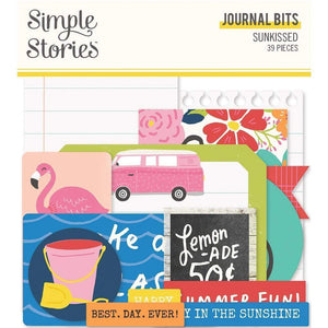 Scrapbooking  Sunkissed Bits & Pieces Die-Cuts 39/Pkg Journal Ephemera