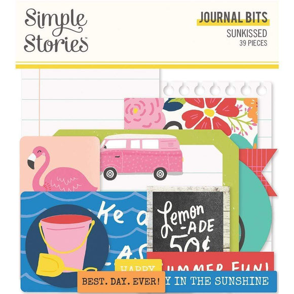 Scrapbooking  Sunkissed Bits & Pieces Die-Cuts 39/Pkg Journal Ephemera