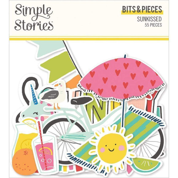 Scrapbooking  Sunkissed Bits & Pieces Die-Cuts 55/Pkg Ephemera