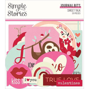 Scrapbooking  Sweet Talk Bits & Pieces Die-Cuts 45/Pkg Journal Ephemera