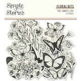 Scrapbooking  The Simple Life Bits & Pieces Die-Cuts 55/Pkg Floral Ephemera