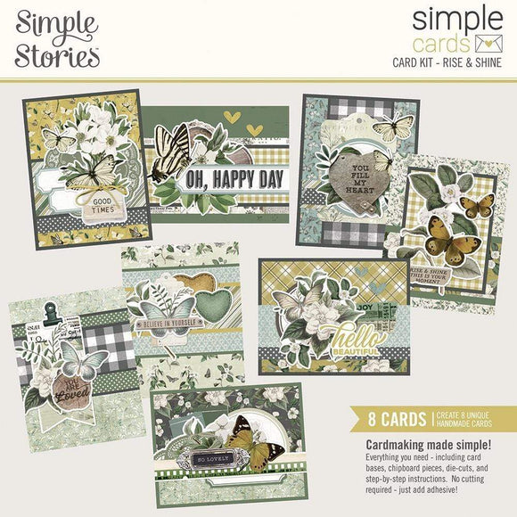 Scrapbooking  Simple Stories Simple Cards Card Kit Rise & Shine, Weathered Garden kit