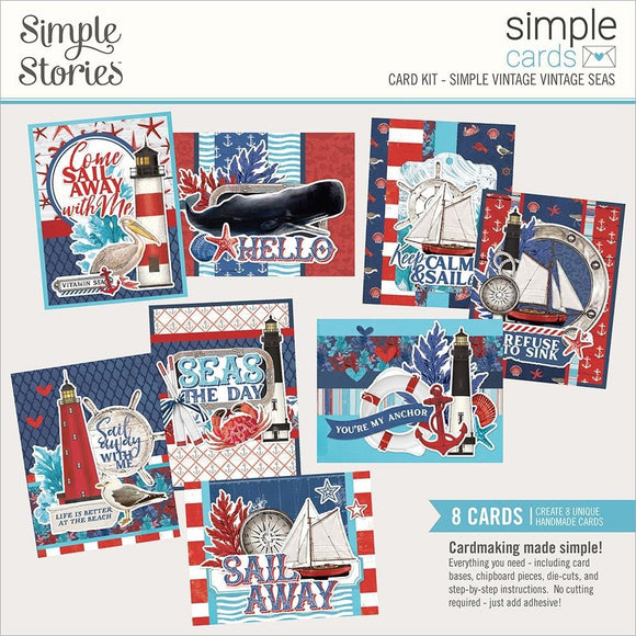 Scrapbooking  Simple Stories Simple Cards Card Kit Simple Vintage Vintage Seas kit
