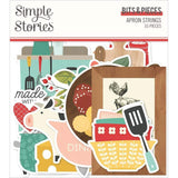 Scrapbooking  Apron Strings Bits & Pieces Die-Cuts 55/Pkg Paper 12"x12"
