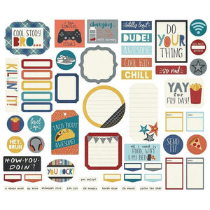 Scrapbooking  ***In Transit**Bro & Co. Bits & Pieces Die-Cuts 57/Pkg Journal Paper 12"x12"