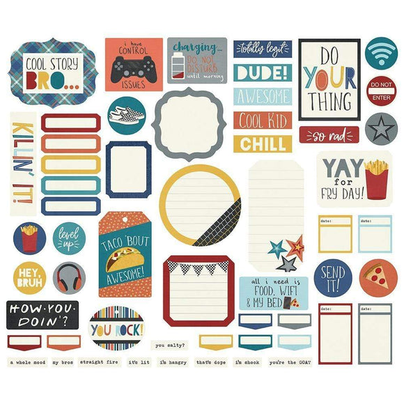 Scrapbooking  ***In Transit**Bro & Co. Bits & Pieces Die-Cuts 57/Pkg Journal Paper 12