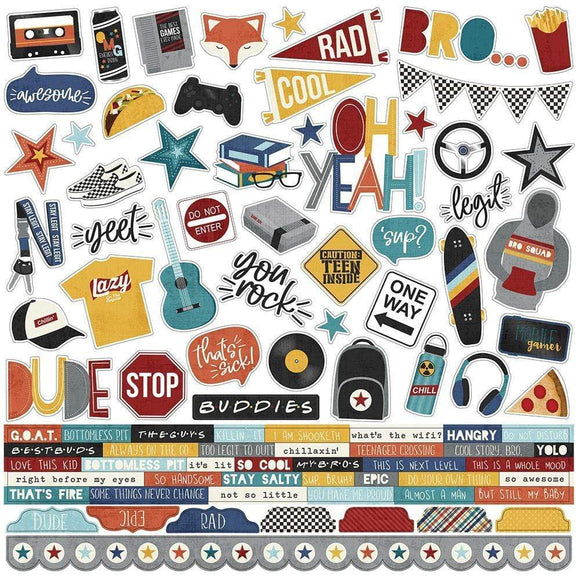 Scrapbooking  Bro & Co. Cardstock Stickers 12