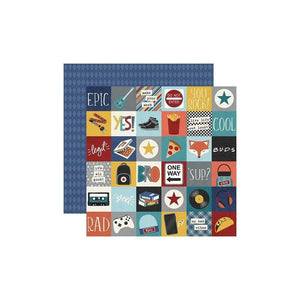 Scrapbooking  Bro & Co. Double-Sided Cardstock 12"X12" - 2"x2" Elements Paper 12"x12"