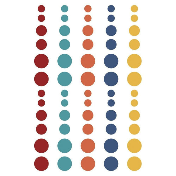Scrapbooking  Bro & Co. Enamel Dots Embellishments 60/Pkg Paper 12