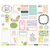 Scrapbooking  Bunnies & Blooms Bits & Pieces Die-Cuts 39/Pkg Journal Paper 12"x12"