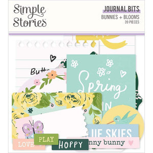 Scrapbooking  Bunnies & Blooms Bits & Pieces Die-Cuts 39/Pkg Journal Paper 12"x12"