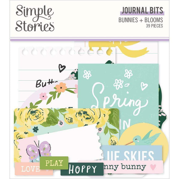 Scrapbooking  Bunnies & Blooms Bits & Pieces Die-Cuts 39/Pkg Journal Paper 12