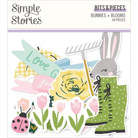 Scrapbooking  Bunnies & Blooms Bits & Pieces Die-Cuts 49/Pkg Paper 12