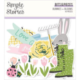 Scrapbooking  Bunnies & Blooms Bits & Pieces Die-Cuts 49/Pkg Paper 12"x12"