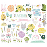 Scrapbooking  Bunnies & Blooms Bits & Pieces Die-Cuts 49/Pkg Paper 12"x12"