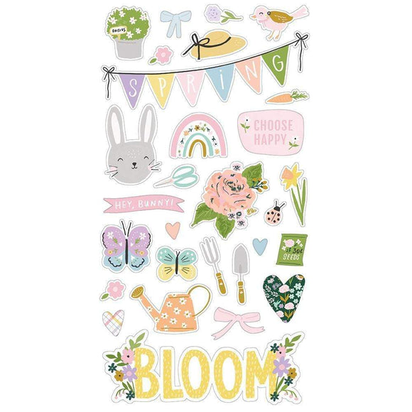 Scrapbooking  Bunnies & Blooms Chipboard Stickers 6