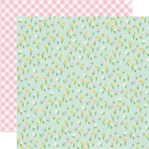 Scrapbooking  Bunnies & Blooms Double-Sided Cardstock 12"X12" Choose Happy Paper 12"x12"