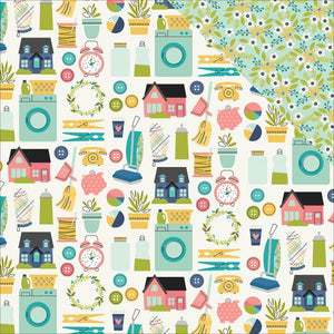 Scrapbooking  Domestic Bliss Double-Sided Cardstock 12"X12" - Loads of Fun Paper 12"x12"