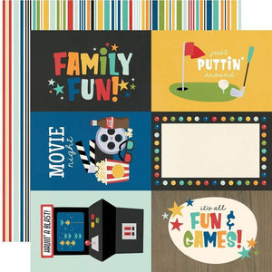 Scrapbooking  Family Fun Double-Sided Cardstock 12"X12" - 4x6 Elements Paper 12"x12"