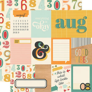Scrapbooking  Hello Today Double-Sided Cardstock 12"X12" - August Paper 12"x12"