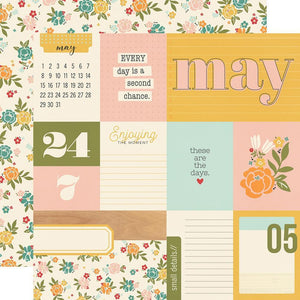 Scrapbooking  Hello Today Double-Sided Cardstock 12"X12" - May Paper 12"x12"