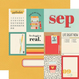 Scrapbooking  Hello Today Double-Sided Cardstock 12"X12" - September Paper 12"x12"