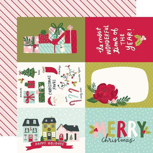 Scrapbooking  Holly Days Double-Sided Cardstock 12"X12" - 4x6 Elements Paper 12"x12"