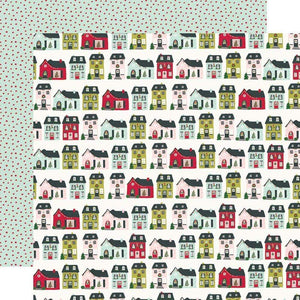 Scrapbooking  Holly Days Double-Sided Cardstock 12"X12" - Home for Christmas Paper 12"x12"