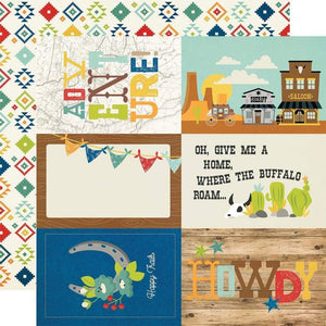 Scrapbooking  Howdy! Double-Sided Cardstock 12"X12" - 4x6 Elements Paper 12"x12"