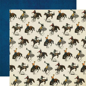 Scrapbooking  Howdy! Double-Sided Cardstock 12"X12" - Lets Ride Paper 12"x12"