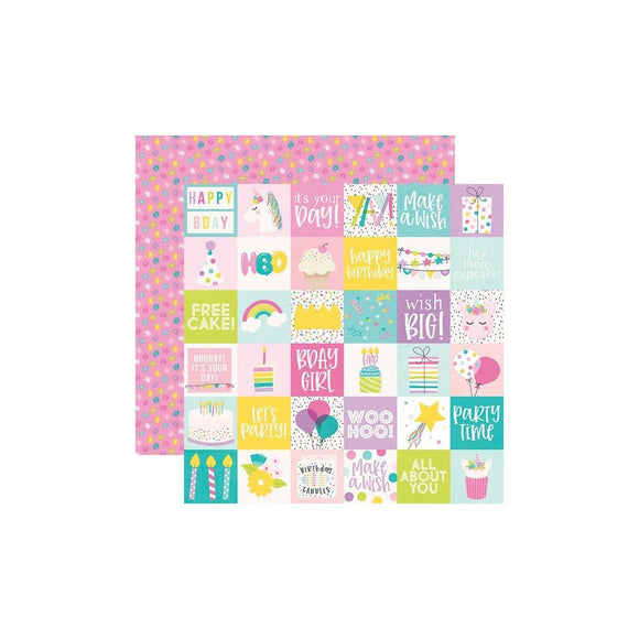 Scrapbooking  Magical Birthday Double-Sided Cardstock 12