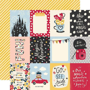 Scrapbooking  Say Cheese Main Street Double-Sided Cardstock 12"X12" - 3"x4" Elements Paper 12"x12"