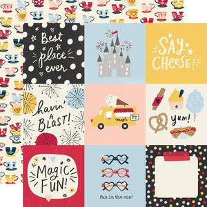 Scrapbooking  Say Cheese Main Street Double-Sided Cardstock 12"X12" - 4"x4" Elements Paper 12"x12"