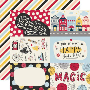 Scrapbooking  Say Cheese Main Street Double-Sided Cardstock 12"X12" - 4"x6" Elements Paper 12"x12"